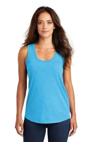 District Women's Perfect Tri Racerback Tank DM138L (Color: Turquoise Frost, size: S)
