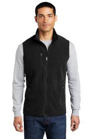 Port Authority R-Tek Pro Fleece Full-Zip Vest F228 (Color: Black/ Black, size: 4XL)