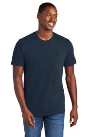 District Very Important Tee with Pocket DT6000P (Color: New Navy, size: 4XL)