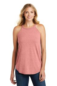 District Women's Perfect Tri Rocker Tank DT137L (Color: Blush Frost, size: L)