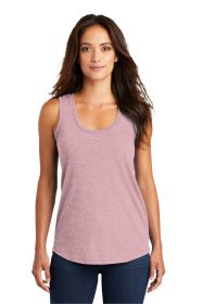 District Women's Perfect Tri Racerback Tank DM138L (Color: Heathered Lavender, size: L)