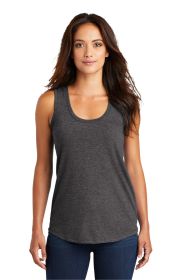 District Women's Perfect Tri Racerback Tank DM138L (Color: Heathered Charcoal, size: XS)