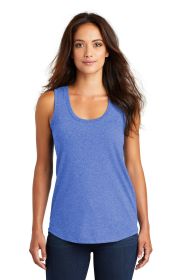District Women's Perfect Tri Racerback Tank DM138L (Color: Royal Frost, size: 3XL)