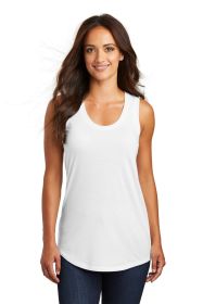 District Women's Perfect Tri Racerback Tank DM138L (Color: White, size: XXL)