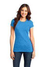 District Women's Fitted Very Important Tee DT6001 (Color: Heathered Bright Turquoise, size: XS)
