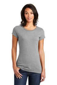 District Women's Fitted Very Important Tee DT6001 (Color: Light Heather Grey, size: XS)