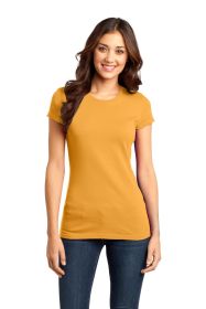 District Women's Fitted Very Important Tee DT6001 (Color: Gold, size: XS)