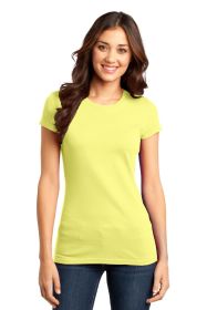 District Women's Fitted Very Important Tee DT6001 (Color: Lemon Yellow, size: XXL)