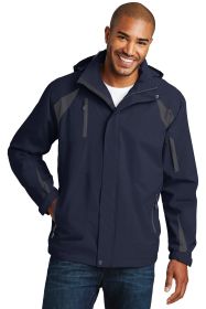 Port Authority All-Season II Jacket J304 (Color: True Navy/ Iron Grey, size: L)