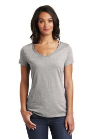 District Women's Very Important Tee V-Neck DT6503 (Color: Light Heather Grey, size: XXL)