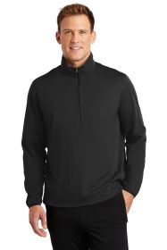 Port Authority Active 1/2-Zip Soft Shell Jacket J716 (Color: Deep Black, size: 3XL)