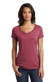 District Women's Very Important Tee V-Neck DT6503 (Color: Heathered Cardinal, size: XS)