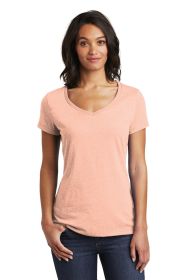 District Women's Very Important Tee V-Neck DT6503 (Color: Dusty Peach, size: 3XL)