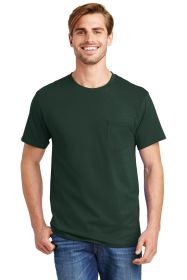 Hanes Authentic 100% Cotton T-Shirt with Pocket 5590 (Color: Deep Forest, size: 3XL)