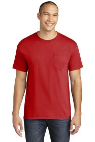 Gildan Heavy Cotton 100% Cotton Pocket T-Shirt 5300 (Color: Red, size: L)