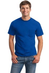 Gildan Ultra Cotton 100% US Cotton T-Shirt with Pocket 2300 (Color: Royal, size: 3XL)