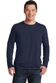 Gildan Softstyle Long Sleeve T-Shirt 64400 (Color: Navy, size: 2XL)