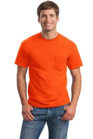 Gildan Ultra Cotton 100% US Cotton T-Shirt with Pocket 2300 (Color: S. Orange, size: XL)