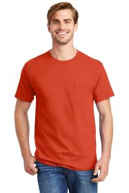 Hanes Authentic 100% Cotton T-Shirt with Pocket 5590 (Color: Orange, size: 3XL)