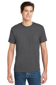 Hanes Authentic 100% Cotton T-Shirt with Pocket 5590 (Color: Smoke Grey, size: XL)