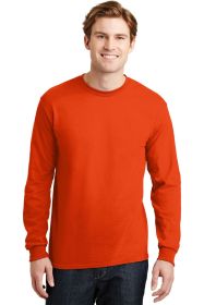 Gildan DryBlend 50 Cotton/50 Poly Long Sleeve T-Shirt 8400 (Color: Orange, size: S)