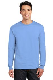 Gildan DryBlend 50 Cotton/50 Poly Long Sleeve T-Shirt 8400 (Color: Carolina Blue, size: M)