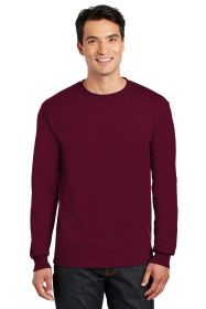 Gildan DryBlend 50 Cotton/50 Poly Long Sleeve T-Shirt 8400 (Color: Maroon, size: XL)
