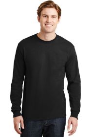 Gildan DryBlend 50 Cotton/50 Poly Long Sleeve T-Shirt 8400 (Color: Black, size: L)