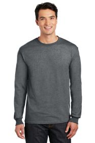 Gildan DryBlend 50 Cotton/50 Poly Long Sleeve T-Shirt 8400 (Color: Dark Heather, size: S)