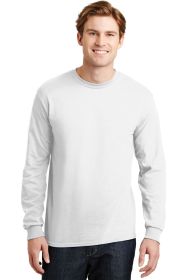 Gildan DryBlend 50 Cotton/50 Poly Long Sleeve T-Shirt 8400 (Color: White, size: 3XL)