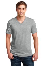 Anvil 100% Combed Ring Spun Cotton V-Neck T-Shirt 982 (Color: Heather Grey, size: S)