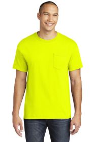 Gildan Heavy Cotton 100% Cotton Pocket T-Shirt 5300 (Color: Safety Green, size: M)