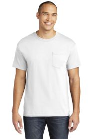 Gildan Heavy Cotton 100% Cotton Pocket T-Shirt 5300 (Color: White, size: M)