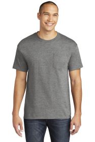 Gildan Heavy Cotton 100% Cotton Pocket T-Shirt 5300 (Color: Graphite Heather, size: 3XL)