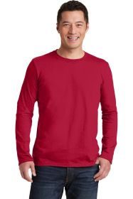 Gildan Softstyle Long Sleeve T-Shirt 64400 (Color: Cherry Red, size: 3XL)