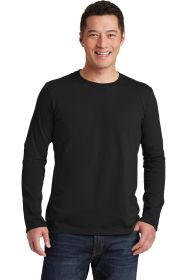 Gildan Softstyle Long Sleeve T-Shirt 64400 (Color: Black, size: M)