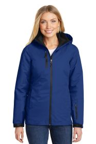 Port Authority Ladies Vortex Waterproof 3-in-1 Jacket L332 (Color: Night Sky Blue/ Black, size: XL)
