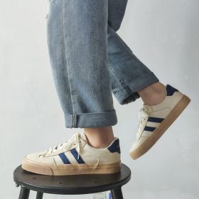 Men's sneaker; men's casual shoes; fashionable canvas shoes; men's vulcanized shoes (colour: Rice green, size: 39)