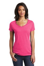 District Women's Very Important Tee V-Neck DT6503 (Color: Fuchsia Frost, size: M)