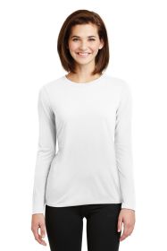 Gildan Ladies Gildan Performance Long Sleeve T-Shirt 42400L (Color: White, size: M)