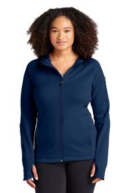 Sport-Tek Ladies Tech Fleece Full-Zip Hooded Jacket L248 (Color: True Navy, size: S)