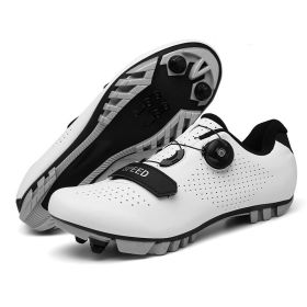 Men Sapatilha Ciclismo Mtb Cycling Shoes Sport Cleats Road Bike Boots Women Flat Speed Sneaker Racing Bicycle Shoes Mountain Spd (Color: white mtb, size: 38)