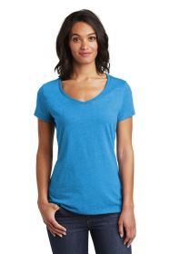 District Women's Very Important Tee V-Neck DT6503 (Color: Heathered Bright Turquoise, size: XXL)