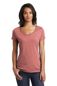 District Women's Very Important Tee V-Neck DT6503 (Color: Blush Frost, size: XS)
