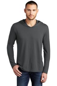 District Perfect Tri Long Sleeve Hoodie DM139 (Color: Charcoal, size: 3XL)