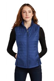 Port Authority Ladies Packable Puffy Vest L851 (Color: Cobalt Blue, size: XL)