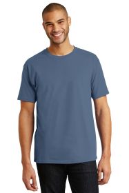Hanes Authentic 100% Cotton T-Shirt 5250 (Color: Denim Blue, size: 4XL)