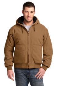 CornerStone Washed Duck Cloth Insulated Hooded Work Jacket CSJ41 (Color: Duck Brown, size: M)