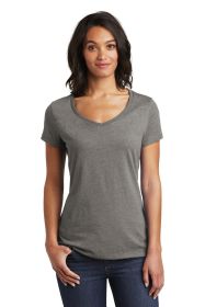 District Women's Very Important Tee V-Neck DT6503 (Color: Grey Frost, size: XL)