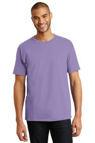 Hanes Authentic 100% Cotton T-Shirt 5250 (Color: Lavender, size: M)